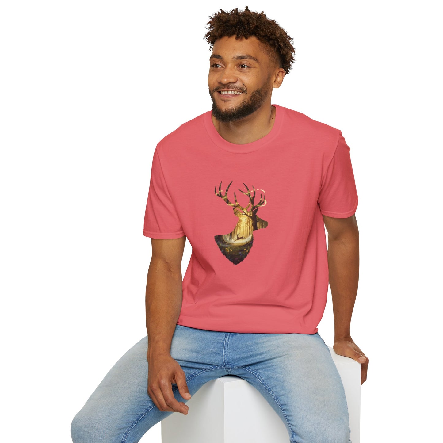Majestic Stag Forest Unisex T-Shirt