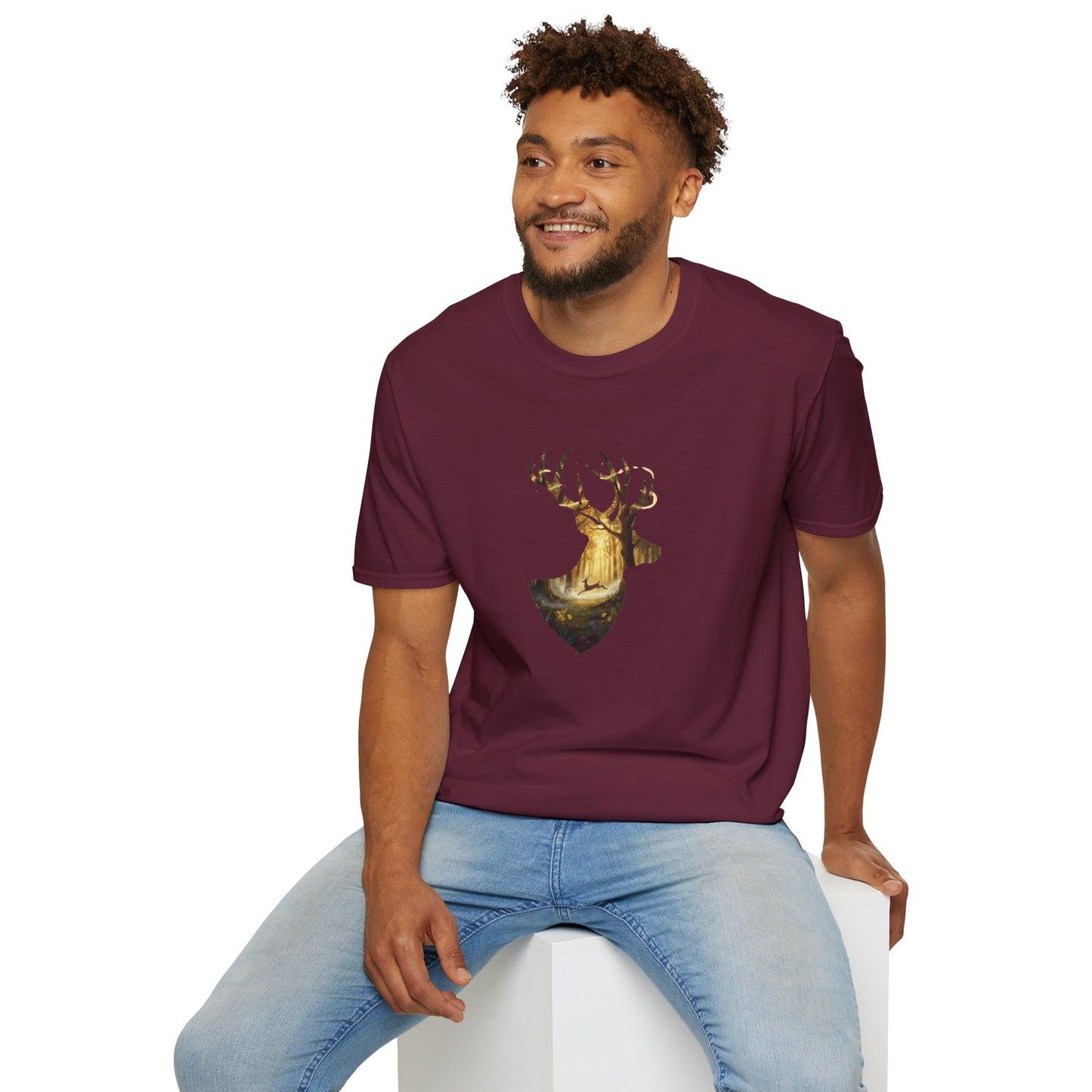 Majestic Stag Forest Unisex T-Shirt