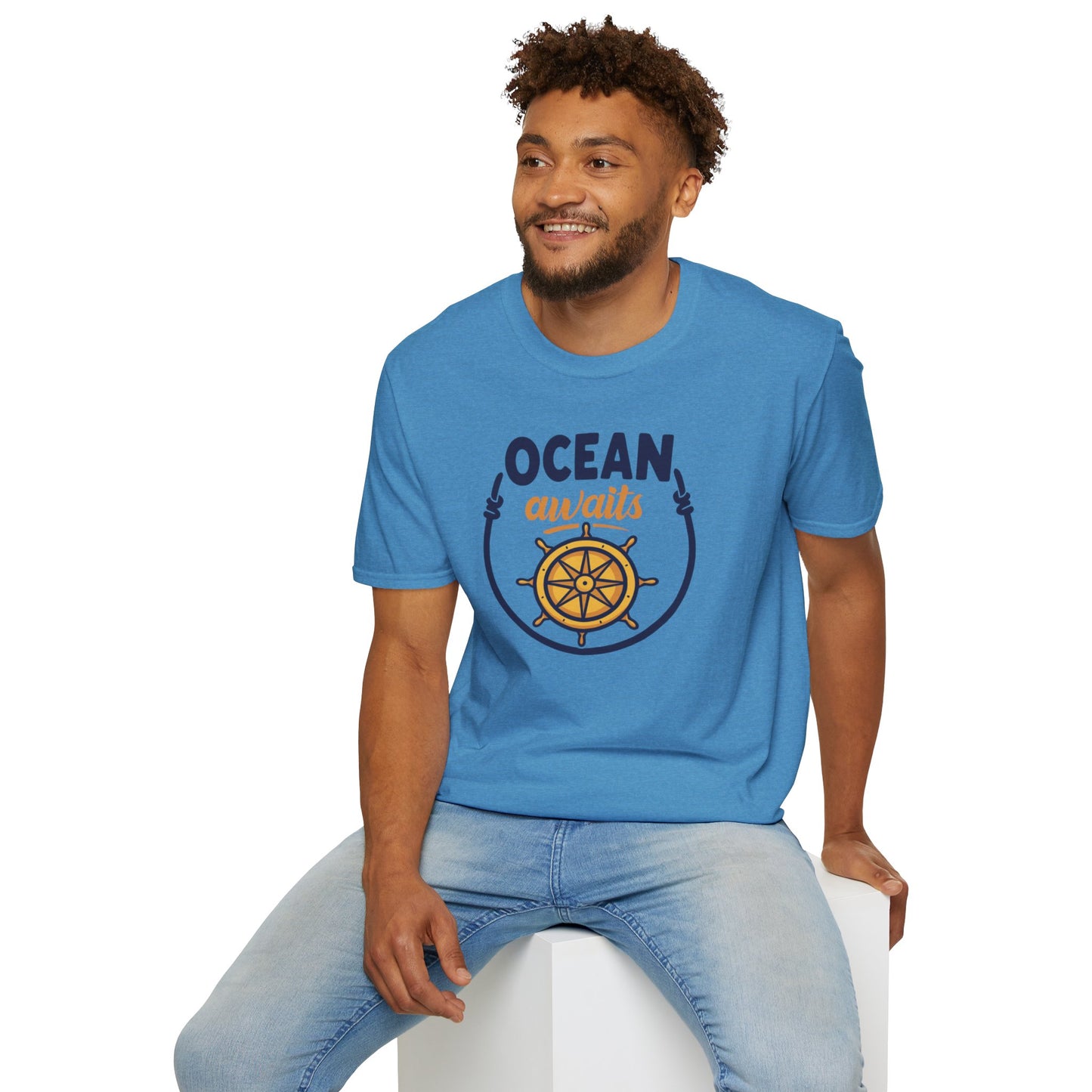 Ocean Awaits Compass, Unisex T-Shirt