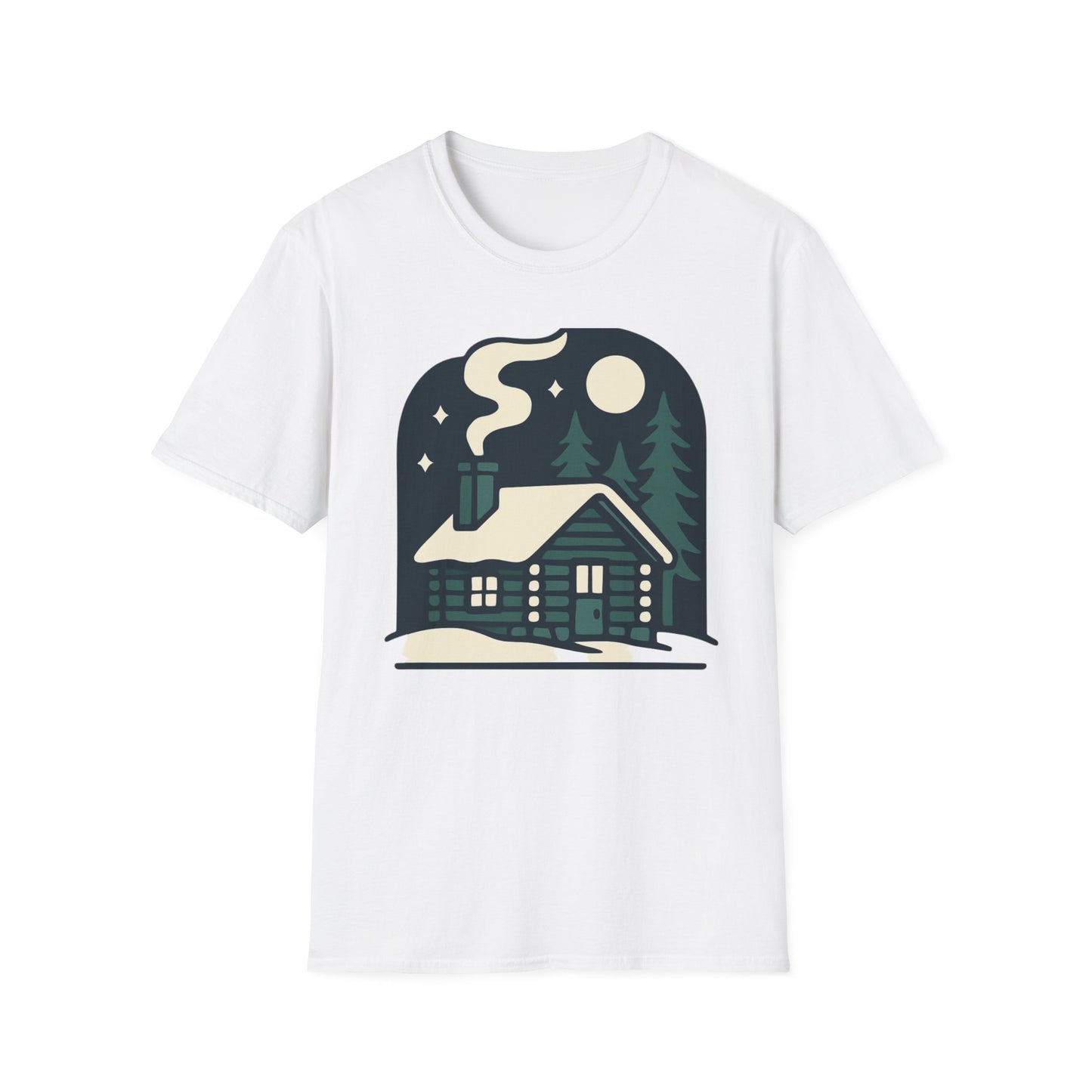 Winter Log Cabin Unisex T-shirt