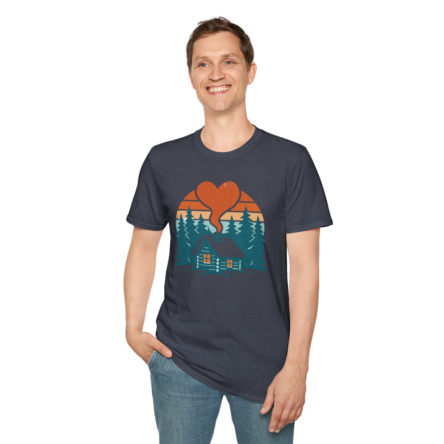 Cozy Log Cabin Unisex T-Shirt.