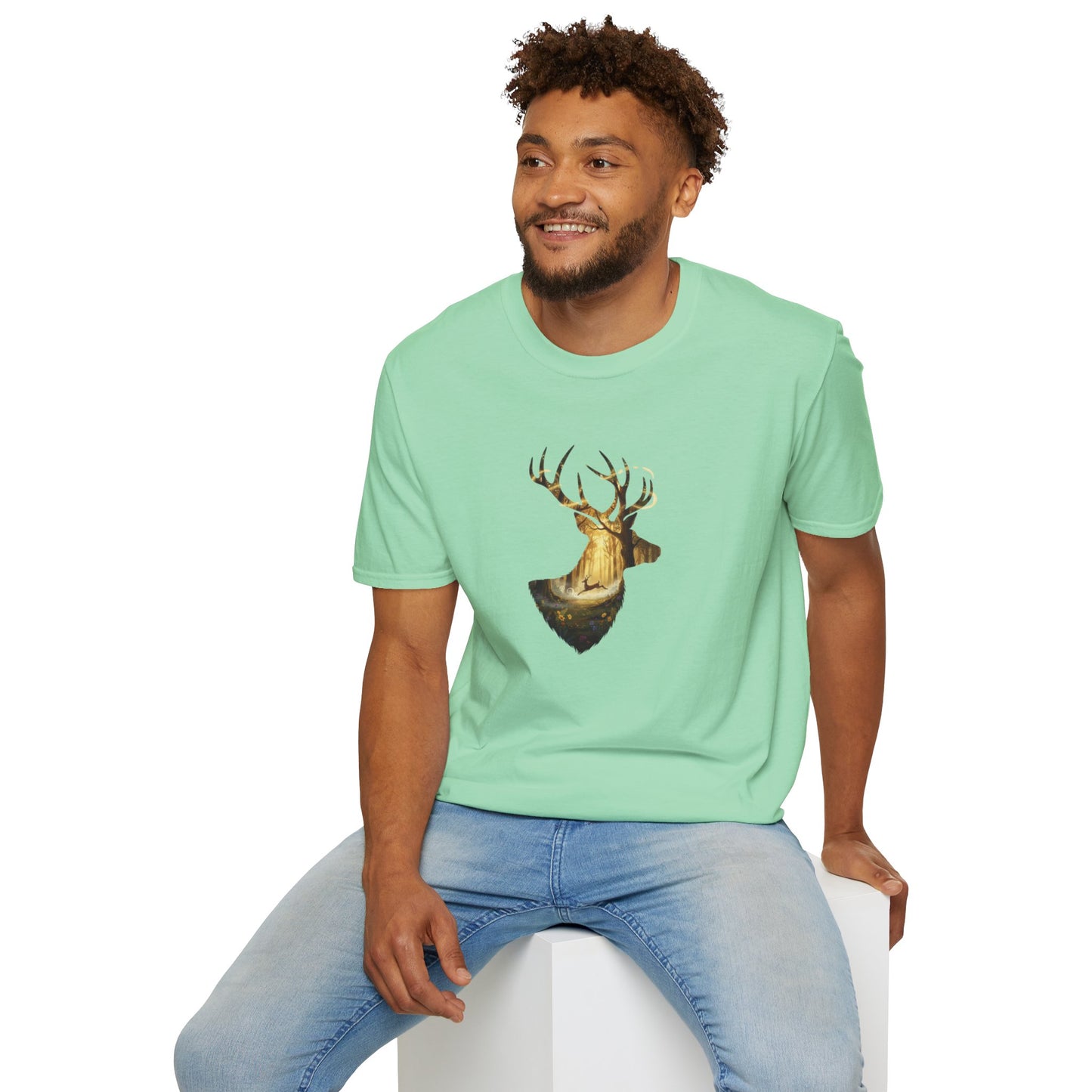 Majestic Stag Forest Unisex T-Shirt
