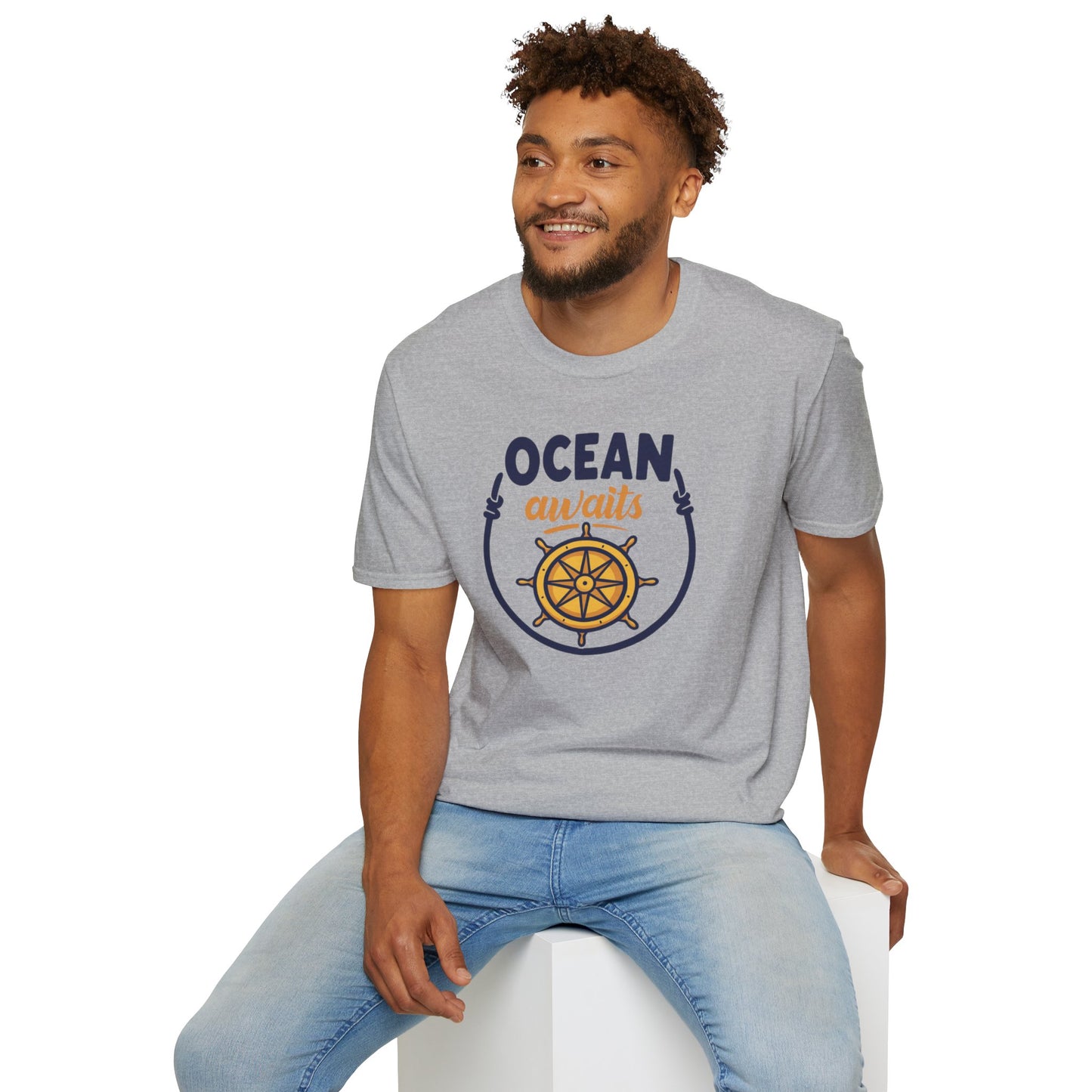 Ocean Awaits Compass, Unisex T-Shirt