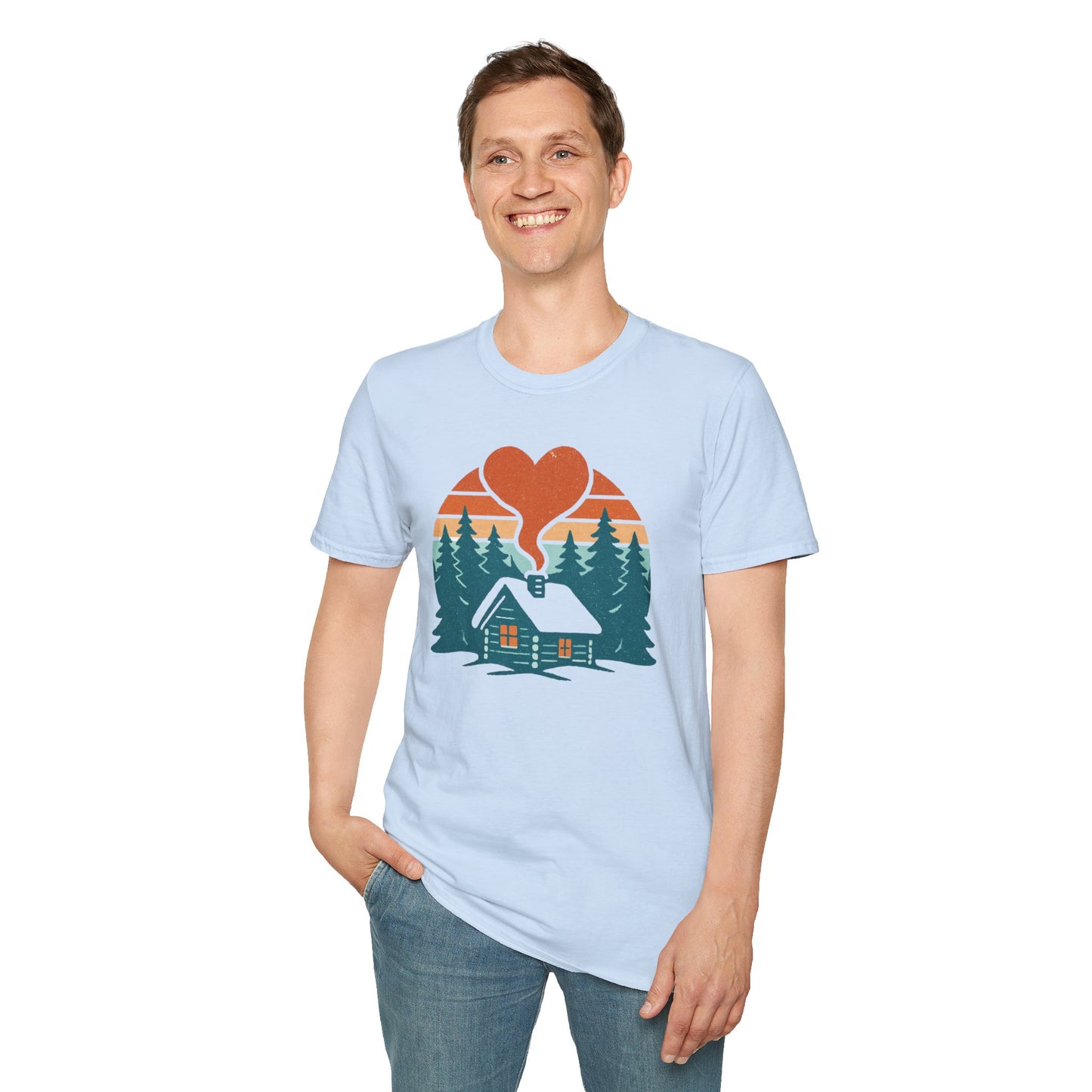 Cozy Log Cabin Unisex T-Shirt.