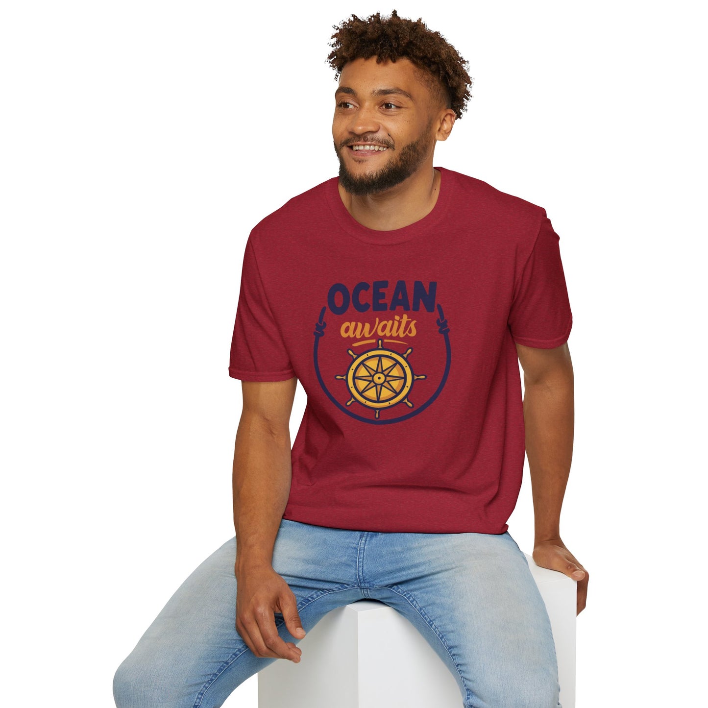 Ocean Awaits Compass, Unisex T-Shirt