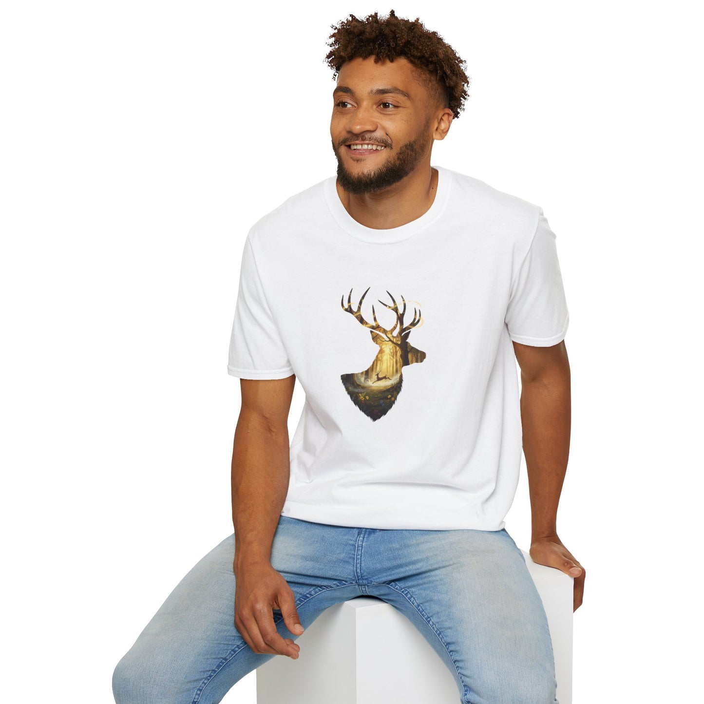 Majestic Stag Forest Unisex T-Shirt
