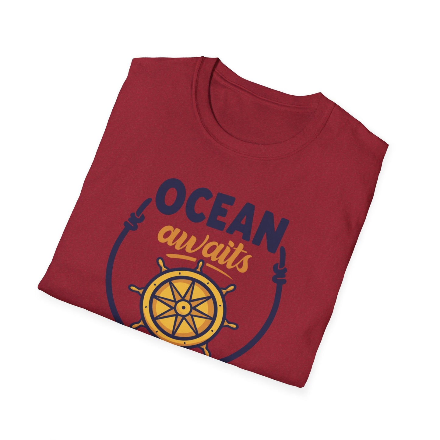 Ocean Awaits Compass, Unisex T-Shirt
