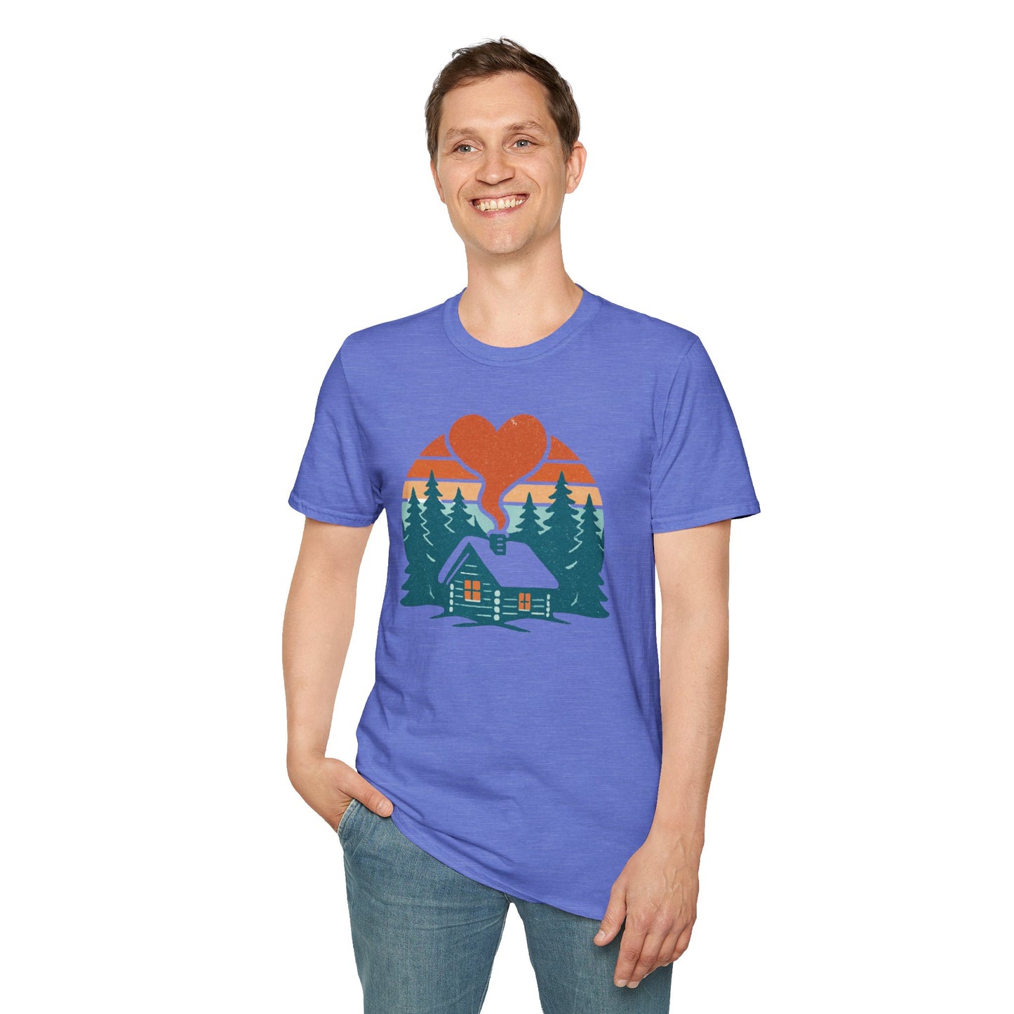 Cozy Log Cabin Unisex T-Shirt.