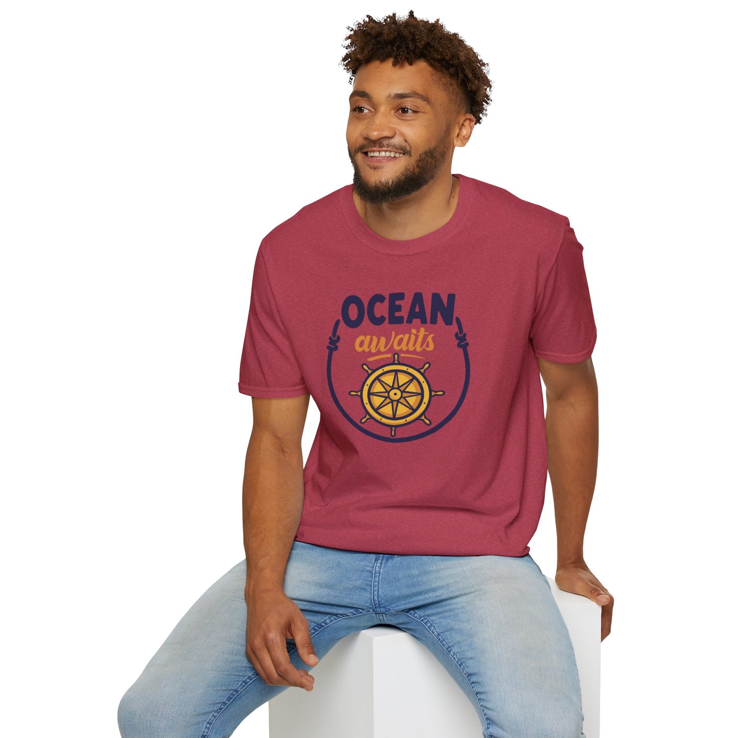 Ocean Awaits Compass, Unisex T-Shirt