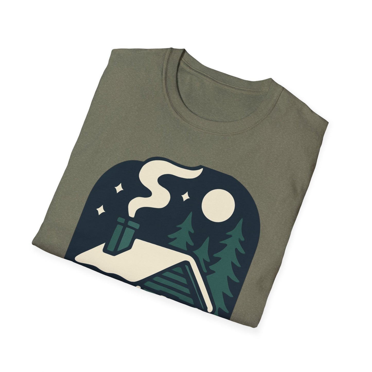 Winter Log Cabin Unisex T-shirt