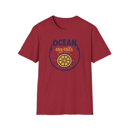 Ocean Awaits Compass, Unisex T-Shirt
