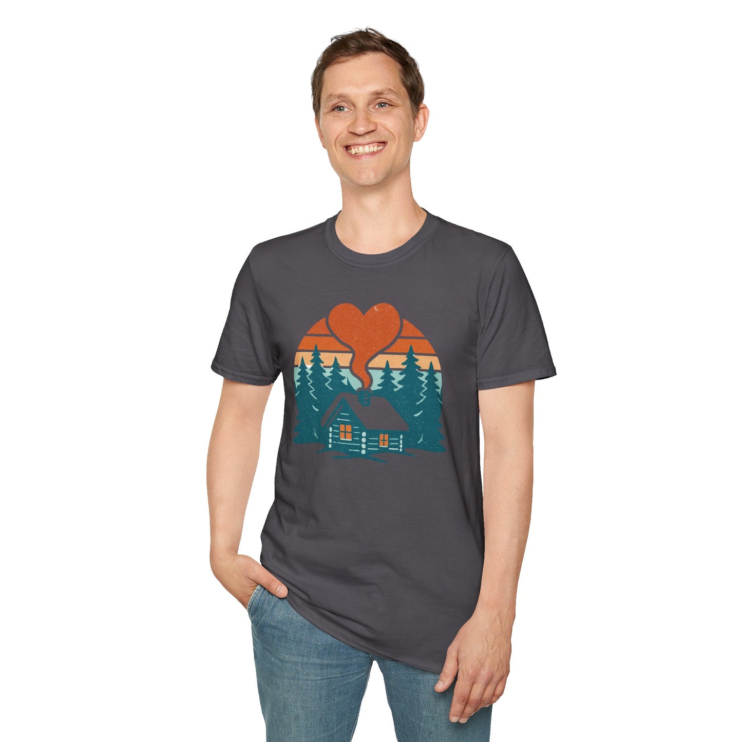 Cozy Log Cabin Unisex T-Shirt.