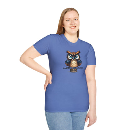 Observing Owl Unisex T-Shirt