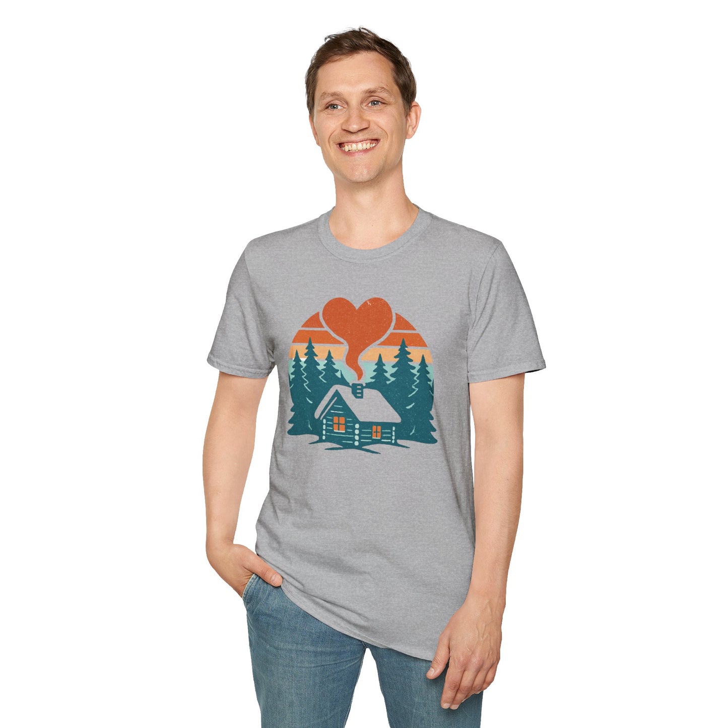 Cozy Log Cabin Unisex T-Shirt.