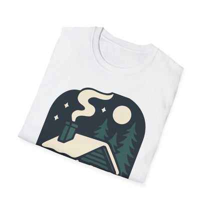 Winter Log Cabin Unisex T-shirt