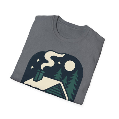 Winter Log Cabin Unisex T-shirt