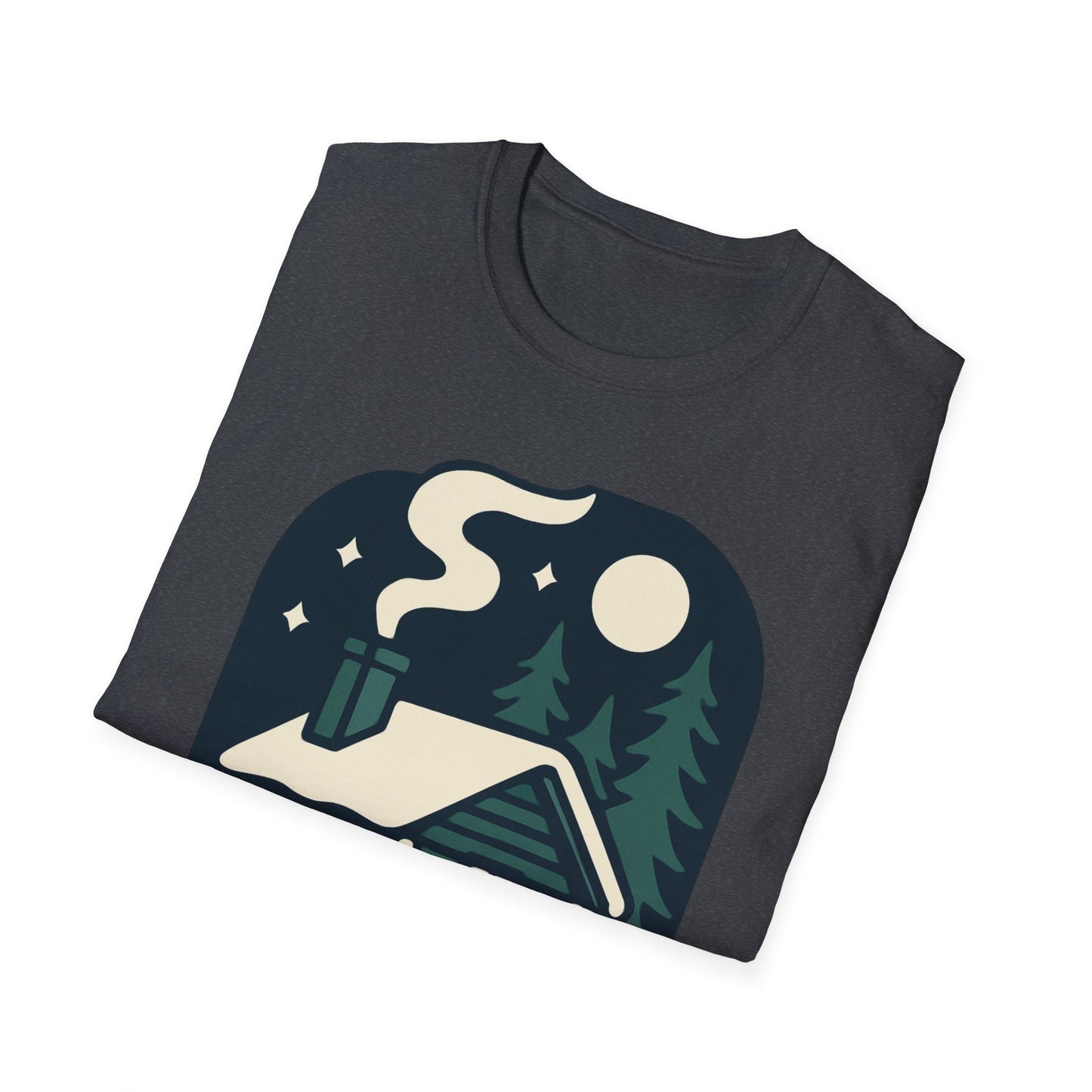 Winter Log Cabin Unisex T-shirt
