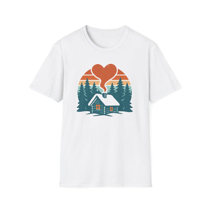 Cozy Log Cabin Unisex T-Shirt.