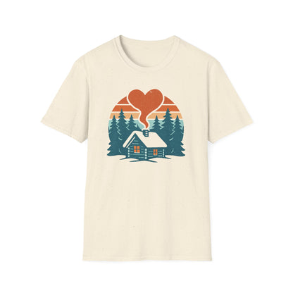 Cozy Log Cabin Unisex T-Shirt.