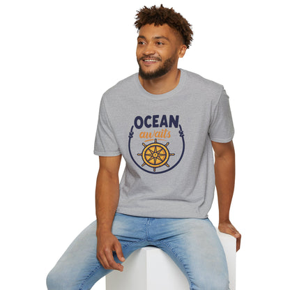 Ocean Awaits Compass, Unisex T-Shirt