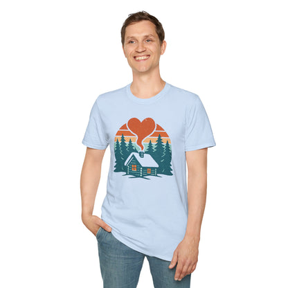 Cozy Log Cabin Unisex T-Shirt.