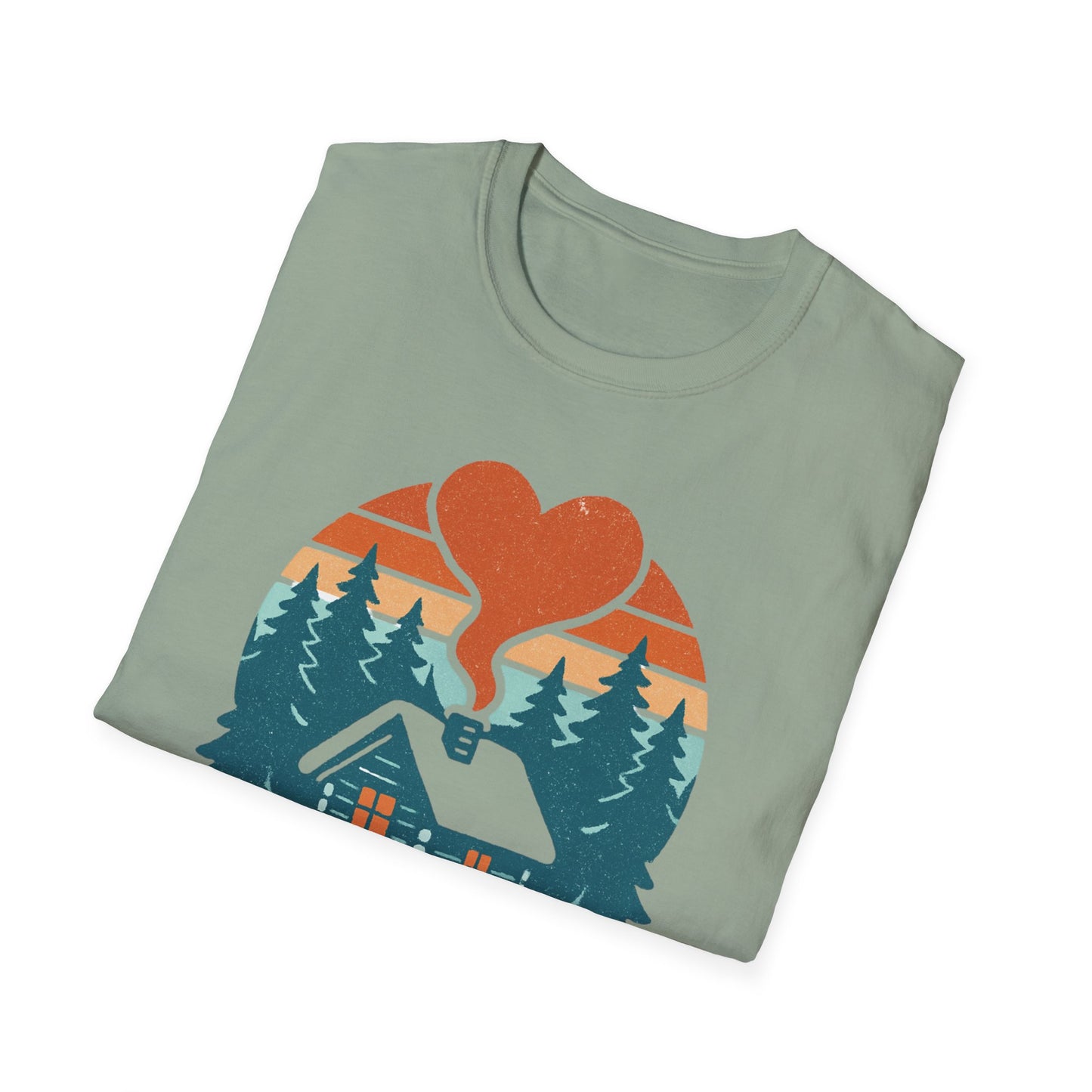 Cozy Log Cabin Unisex T-Shirt.