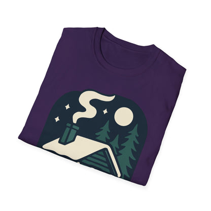 Winter Log Cabin Unisex T-shirt