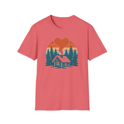Cozy Log Cabin Unisex T-Shirt.