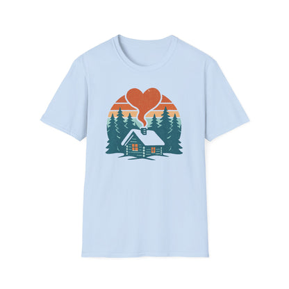Cozy Log Cabin Unisex T-Shirt.