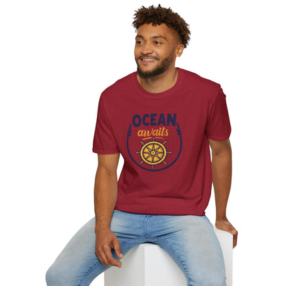 Ocean Awaits Compass, Unisex T-Shirt