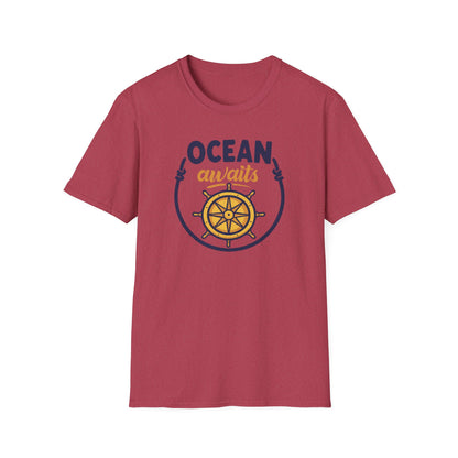 Ocean Awaits Compass, Unisex T-Shirt