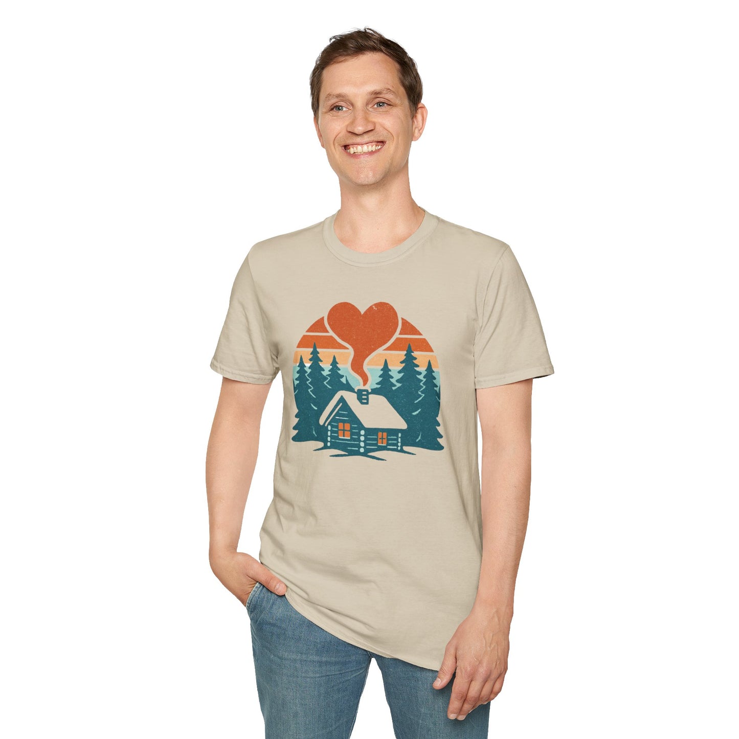 Cozy Log Cabin Unisex T-Shirt.