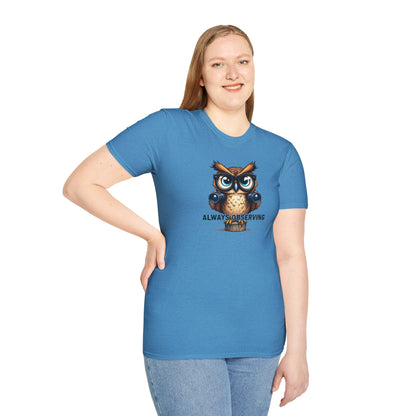Observing Owl Unisex T-Shirt