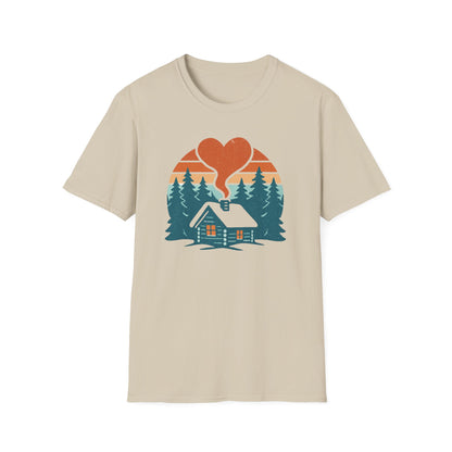Cozy Log Cabin Unisex T-Shirt.