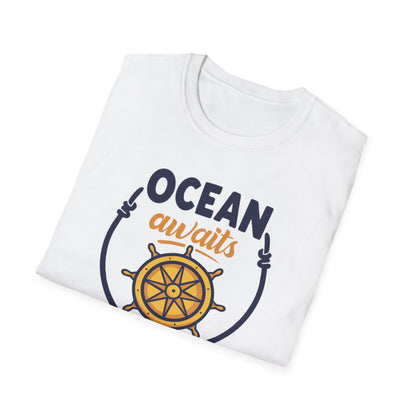 Ocean Awaits Compass, Unisex T-Shirt