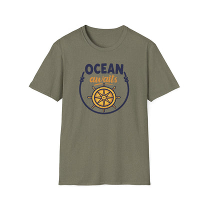 Ocean Awaits Compass, Unisex T-Shirt