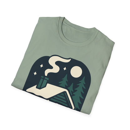 Winter Log Cabin Unisex T-shirt