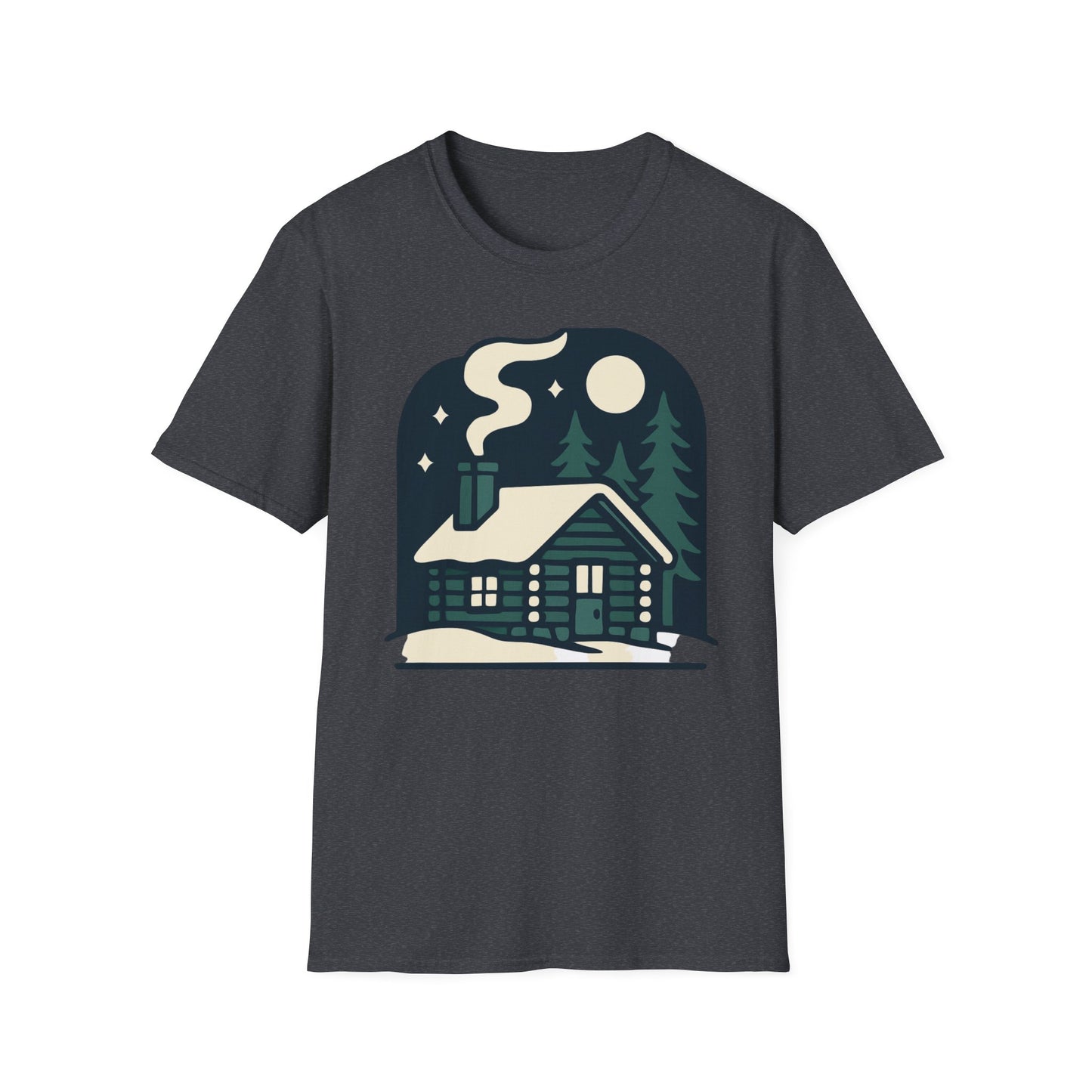 Winter Log Cabin Unisex T-shirt