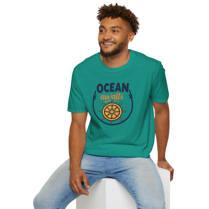 Ocean Awaits Compass, Unisex T-Shirt