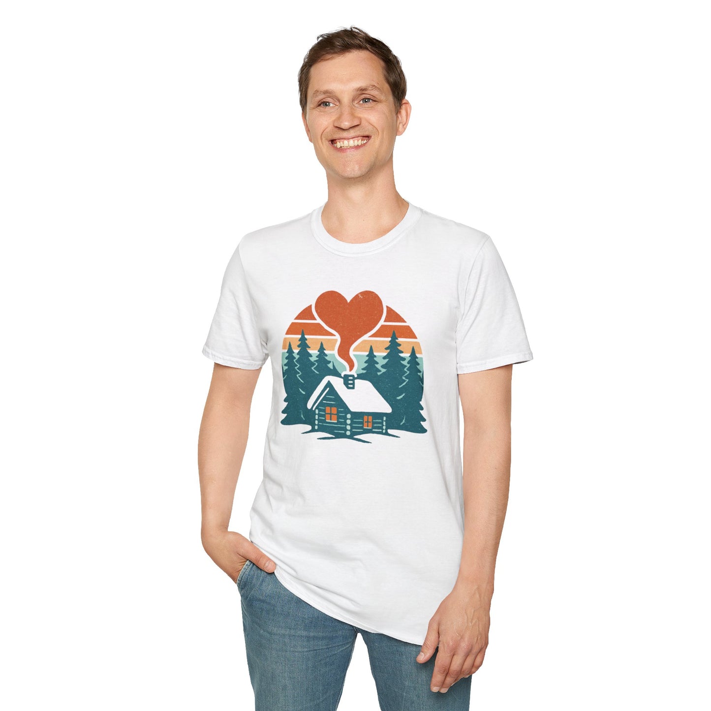 Cozy Log Cabin Unisex T-Shirt.