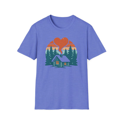 Cozy Log Cabin Unisex T-Shirt.