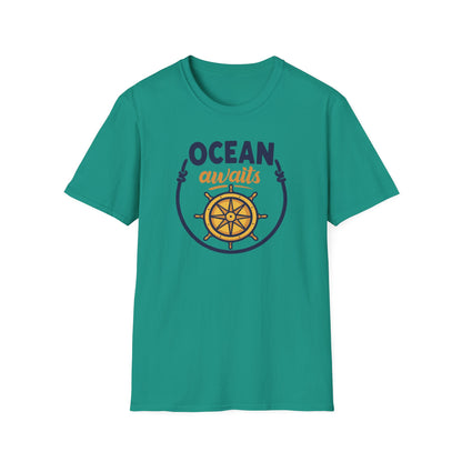 Ocean Awaits Compass, Unisex T-Shirt