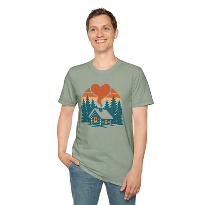 Cozy Log Cabin Unisex T-Shirt.