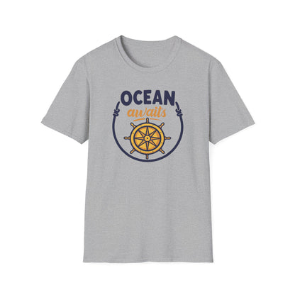 Ocean Awaits Compass, Unisex T-Shirt