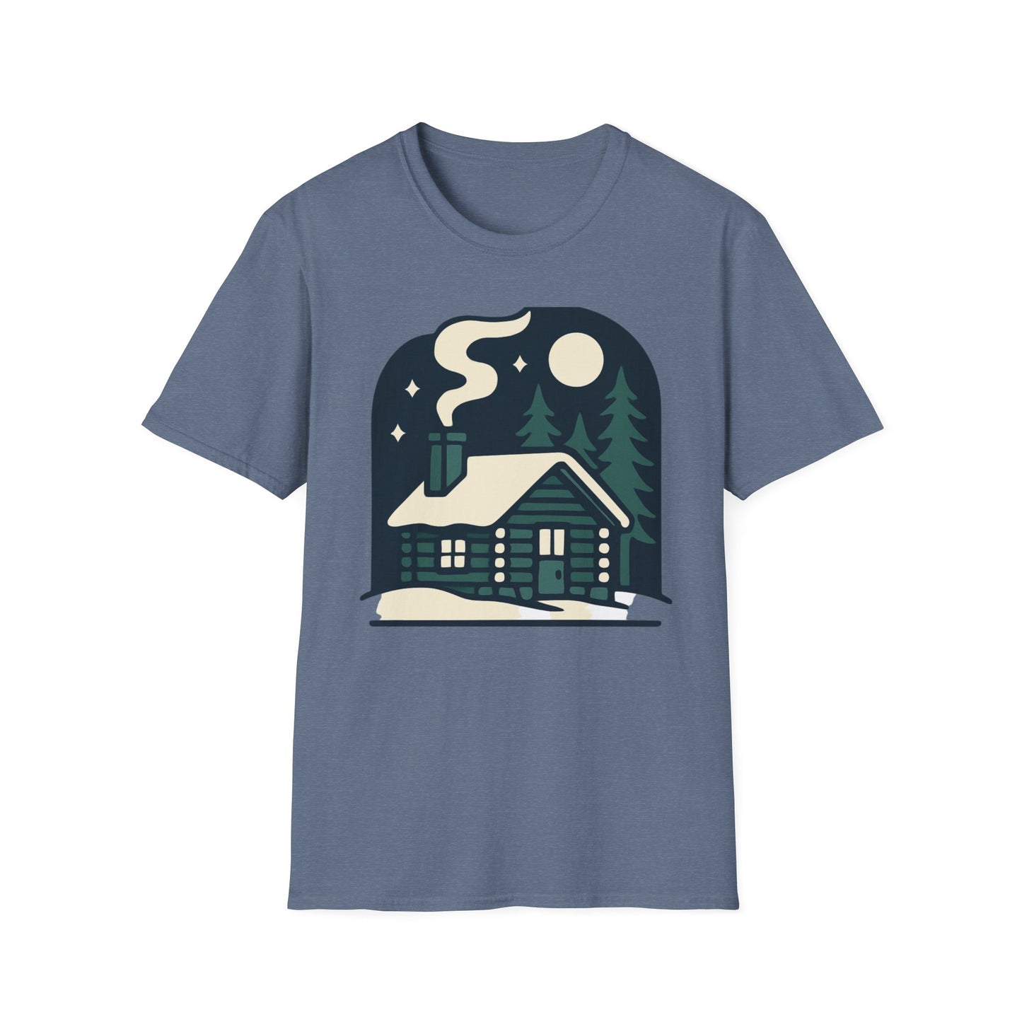 Winter Log Cabin Unisex T-shirt