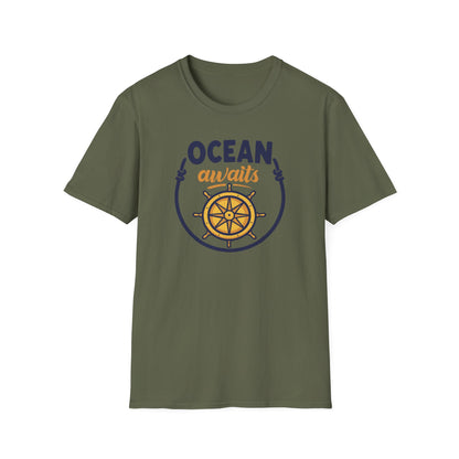 Ocean Awaits Compass, Unisex T-Shirt