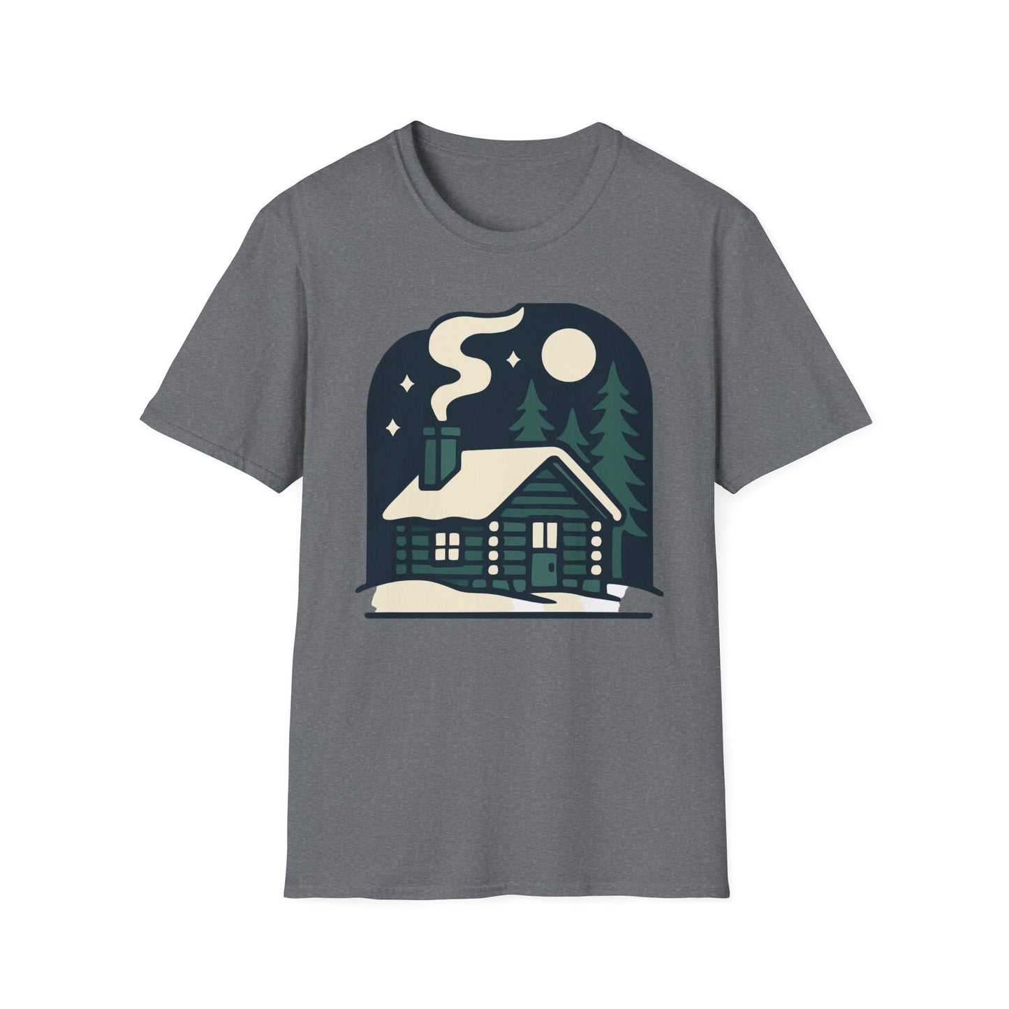 Winter Log Cabin Unisex T-shirt