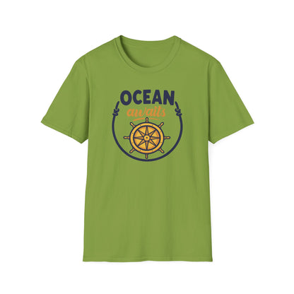 Ocean Awaits Compass, Unisex T-Shirt