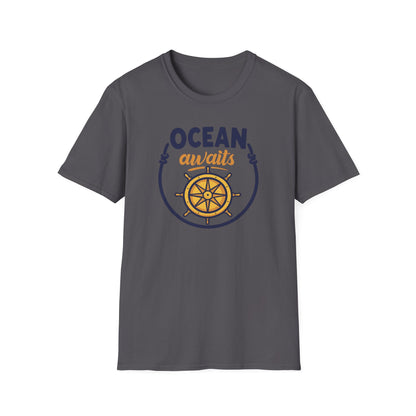 Ocean Awaits Compass, Unisex T-Shirt