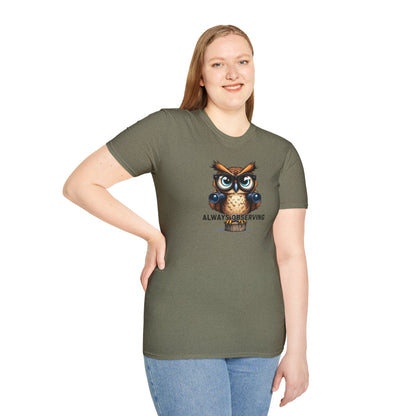 Observing Owl Unisex T-Shirt